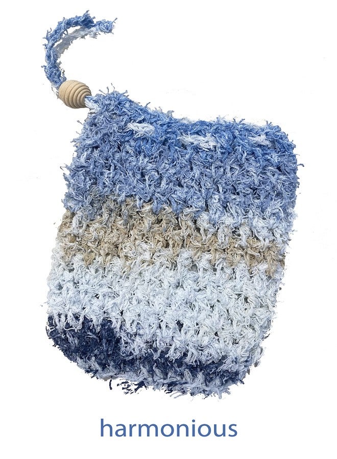 Znet3D Soap Saver Bag - Hand Crochet Scrubby Cotton Saver Bag - Exfoliating Soap Pouch for Foaming and Drying The Soap Bars Shower Soap Bag - HandMade in the USA (Harmonious) - Image 2